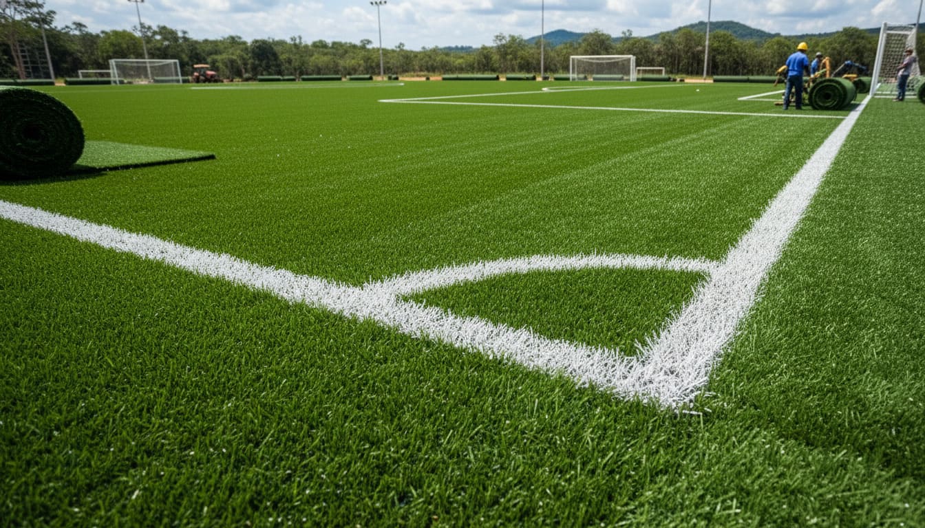 Grama sintética no Paraná instalação para campos de futebol